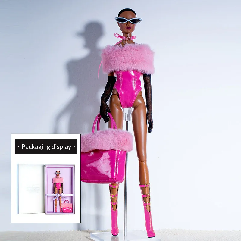 2025 Xian Xian Supermodel "Black Pink" Gala Dressed Fashion Doll-Y216+FR20