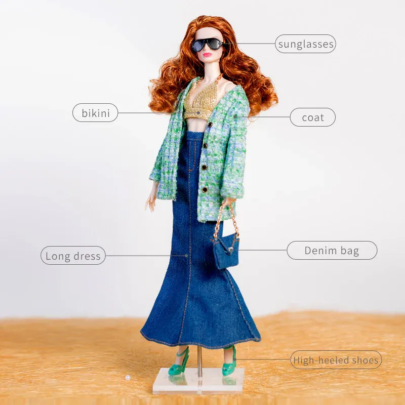 "Green Apple" Fashion Set for Barbie/Integrity Toys &amp; Similar Sized Fashion Dolls 11.5-12.5"-Y195