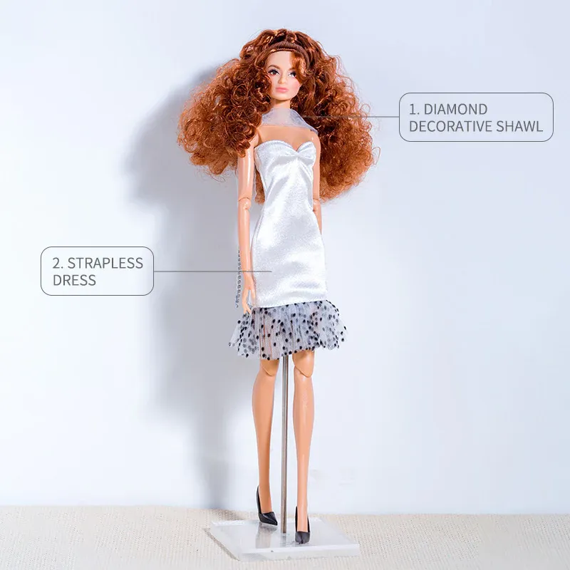 "White Dress" Fashion Set for Barbie/Integrity Toys &amp; Similar Sized Fashion Dolls 11.5-12.5"-Y174