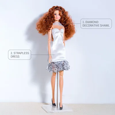 "White Dress" Fashion Set for Barbie/Integrity Toys &amp; Similar Sized Fashion Dolls 11.5-12.5"-Y174