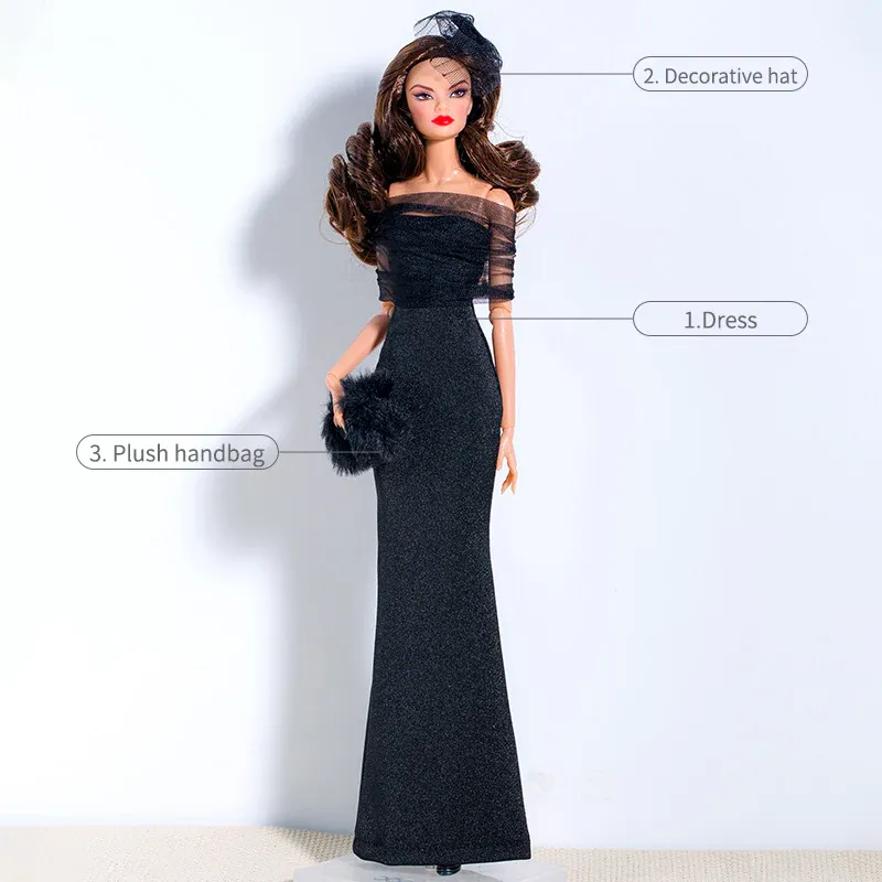 "Black Dress" Fashion Set for Barbie/Integrity Toys &amp; Similar Sized Fashion Dolls 11.5-12.5"-Y167