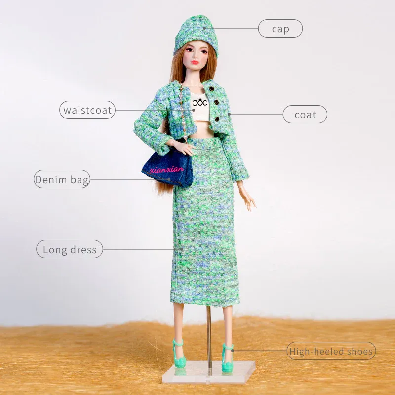 "Green Apple" Fashion Set for Barbie/Integrity Toys &amp; Similar Sized Fashion Dolls 11.5-12.5"-Y196