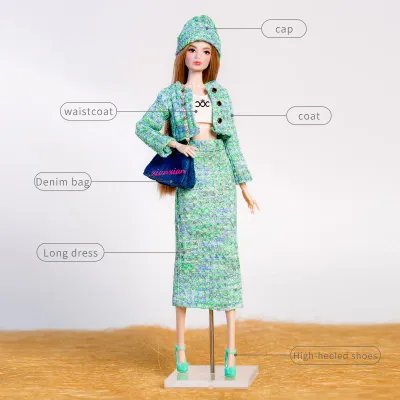 "Green Apple" Fashion Set for Barbie/Integrity Toys &amp; Similar Sized Fashion Dolls 11.5-12.5"-Y196