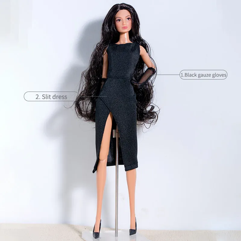 "Black Dress" Fashion Set for Barbie/Integrity Toys &amp; Similar Sized Fashion Dolls 11.5-12.5"-Y162
