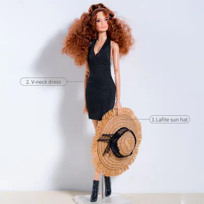 "Black Dress" Fashion Set for Barbie/Integrity Toys &amp; Similar Sized Fashion Dolls 11.5-12.5"-Y160