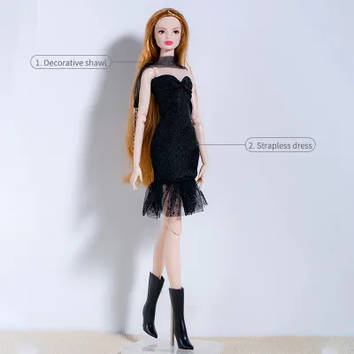 "Black Dress" Fashion Set for Barbie/Integrity Toys &amp; Similar Sized Fashion Dolls 11.5-12.5"-Y161