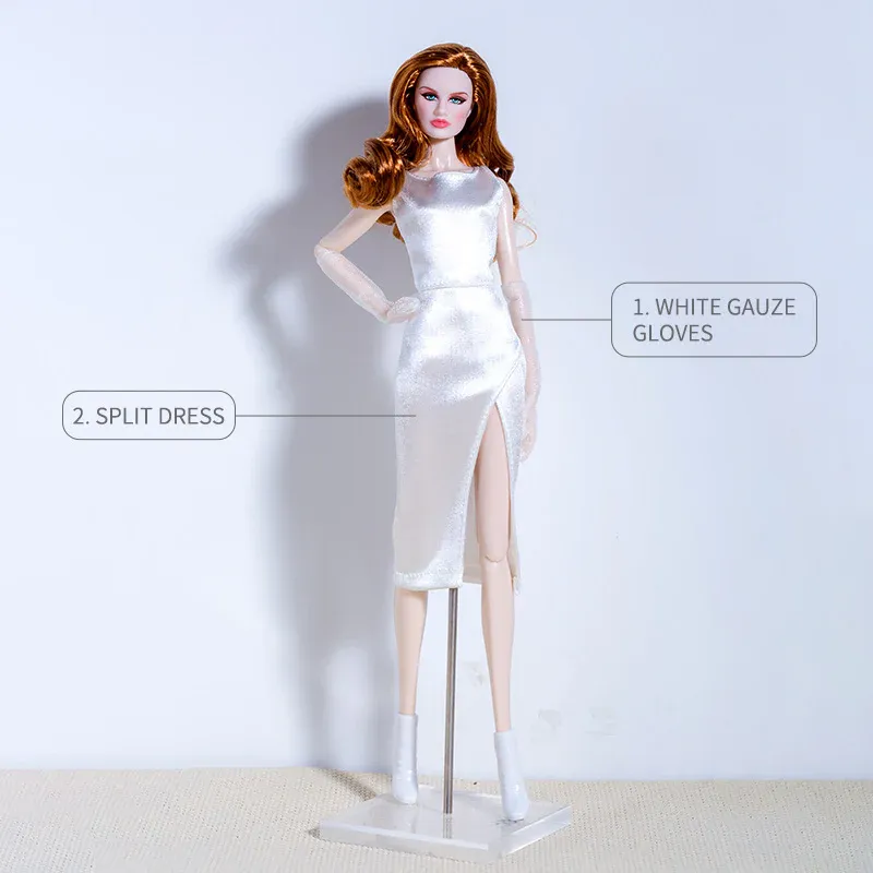 "White Dress" Fashion Set for Barbie/Integrity Toys &amp; Similar Sized Fashion Dolls 11.5-12.5"-Y169