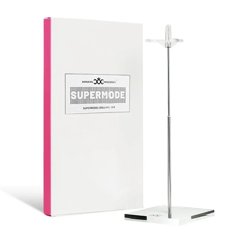 1 X Premium Telescopic Doll Stand with Steel Stem/Acrylic Base for 16/11.5-13.5" Fashion Dolls-Waistband Style-P201