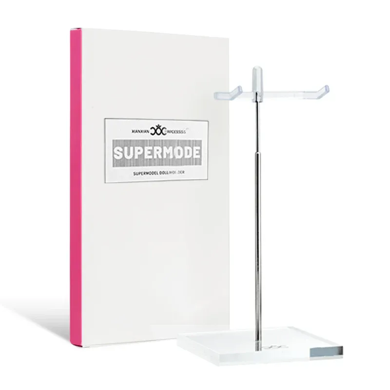 1 X Premium Telescopic Doll Stand with Steel Stem/Acrylic Base for 16/11.5-13.5" Fashion Dolls-Shoulder Bracket Style-P202