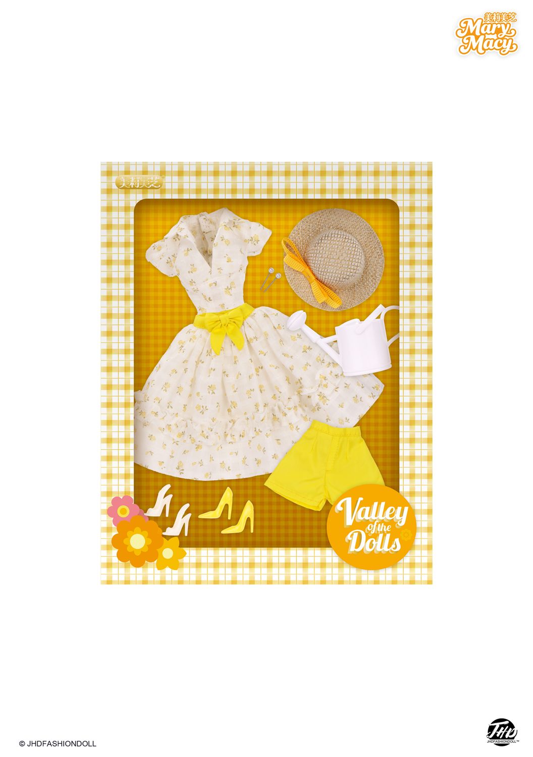 PRE-ORDER 2026 JHDFASHIONDOLL: Mary Macy Valley of the Dolls: Garden Party "Yellow Blossoms" Fashion Set
