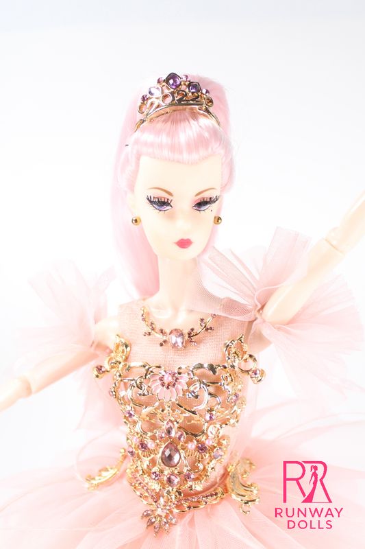 2026 Runway Dolls: "The Pink Swan" Miss B.M Roberts 12.5" Custom Fashion Doll LE30