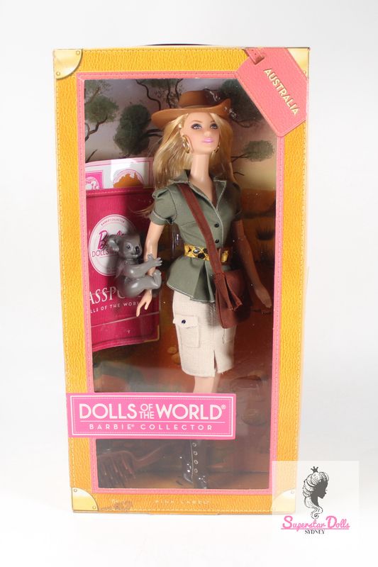 2011 Pink Label: "Australia" Passport Barbie Doll from the Dolls of the World Collection