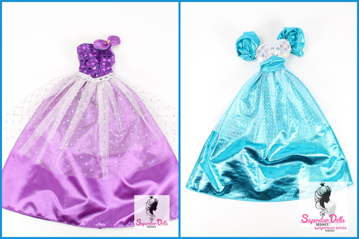 90's Era DE-BOXED Barbie Doll 2 Gown Fashion Set