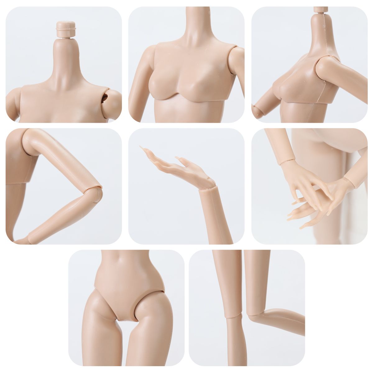 29.5cm Standard Supermodel Replacement Body- Skint tone #3 (Dark)