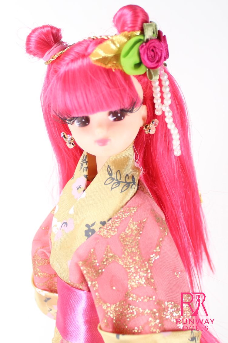 2026 Runway Dolls: OOAK "Cherry blossom" 12.5" Jenny Doll from the "Global Glamour" Collection
