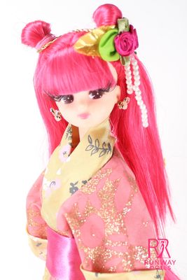 2026 Runway Dolls: OOAK "Cherry blossom" 12.5" Jenny Doll from the "Global Glamour" Collection