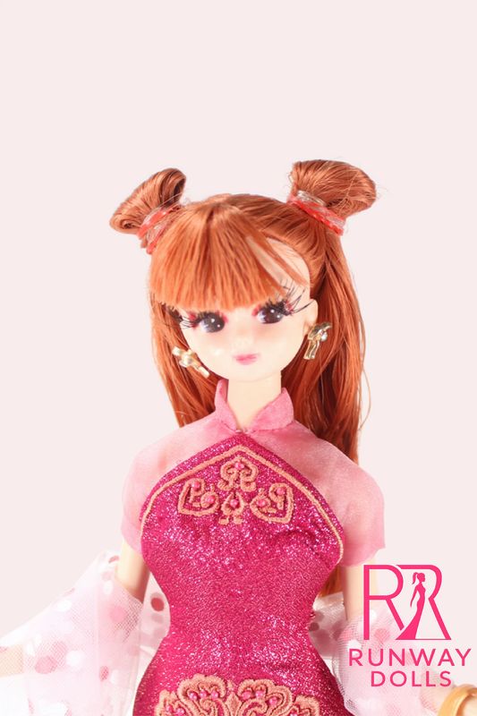 2026 Runway Dolls: OOAK "Dragonfruit" 12.5" Jenny Doll from the "Global Glamour" Collection