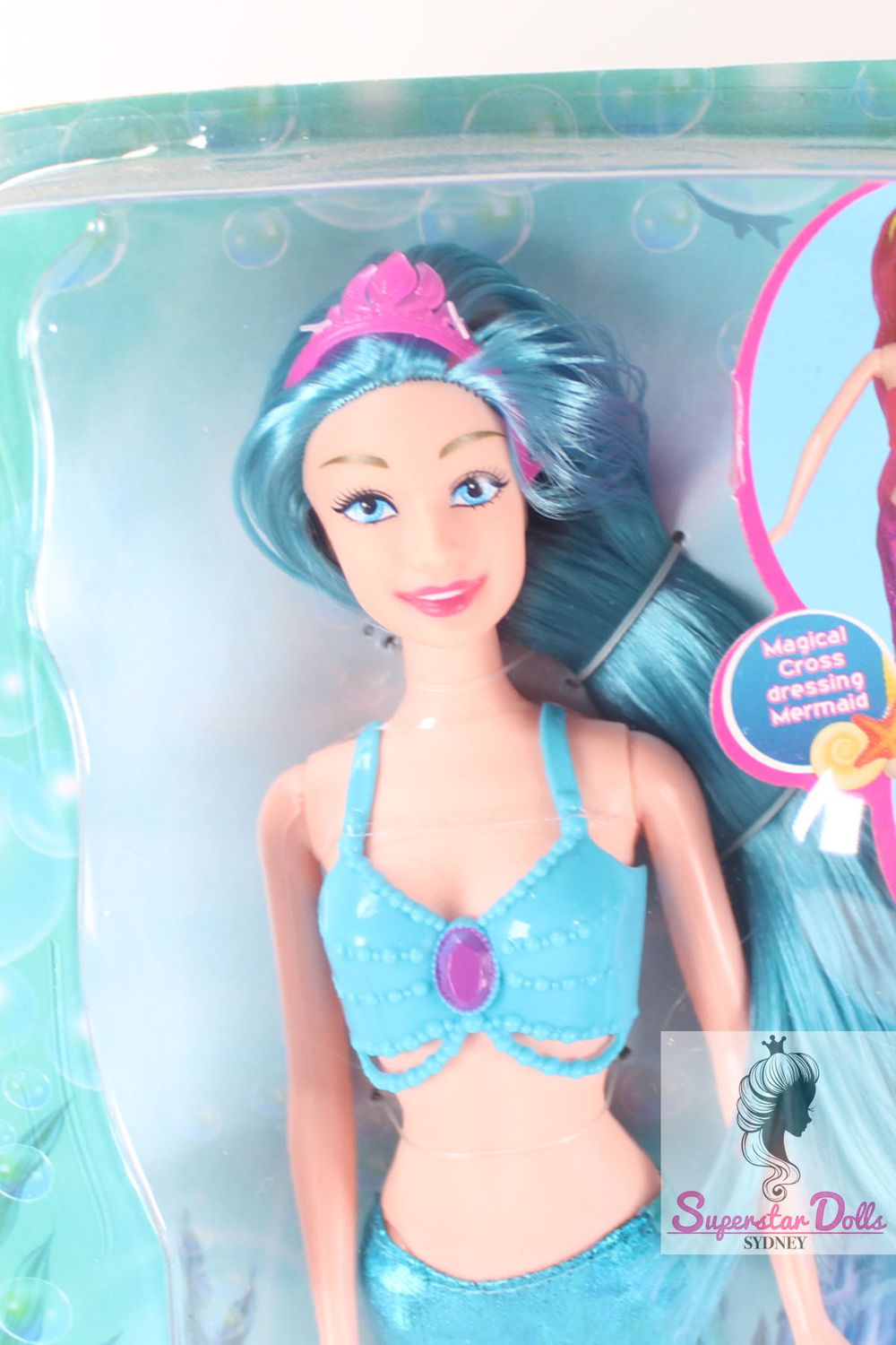 2026 Kaibibi 11.5" Barbie Style Clone Fantasy Mermaid 11.5" Fashion Doll-Blue Hair