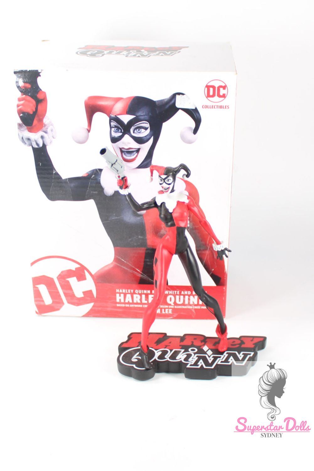 2015 Limited Edition DC Comics: "Harley Quinn: Red, White &amp; Black" DE-BOXED 7" Statue/Figure by Jim Lee