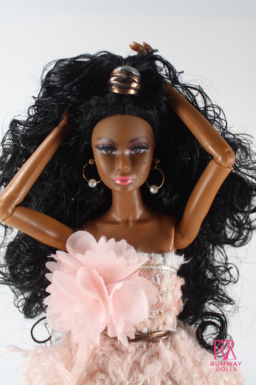 Runway Dolls: Handmade Metal Gold Hoop Pearl Earrings for Barbie &amp; 1/6 sized Fashion Dolls