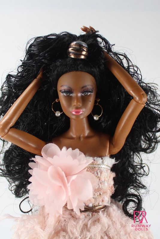 Runway Dolls: Handmade Metal Gold Hoop Pearl Earrings for Barbie &amp; 1/6 sized Fashion Dolls