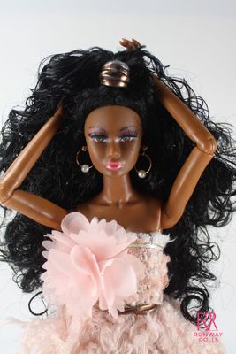 Runway Dolls: Handmade Metal Gold Hoop Pearl Earrings for Barbie &amp; 1/6 sized Fashion Dolls