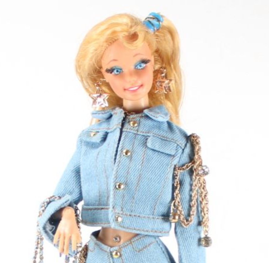 Runway Dolls: Handmade Metal Gold Superstar Drop Earrings for Barbie &amp; 1/6 sized Fashion Dolls