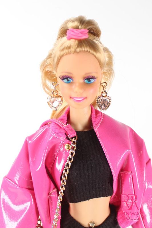 Runway Dolls: Handmade Metal Gold Heart Drop Earrings for Barbie &amp; 1/6 sized Fashion Dolls