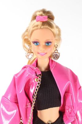 Runway Dolls: Handmade Metal Gold Heart Drop Earrings for Barbie &amp; 1/6 sized Fashion Dolls
