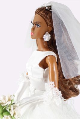 Runway Dolls: Handmade Metal Silver &amp; White Seashell Pendant Earrings for Barbie &amp; 1/6 sized Fashion Dolls