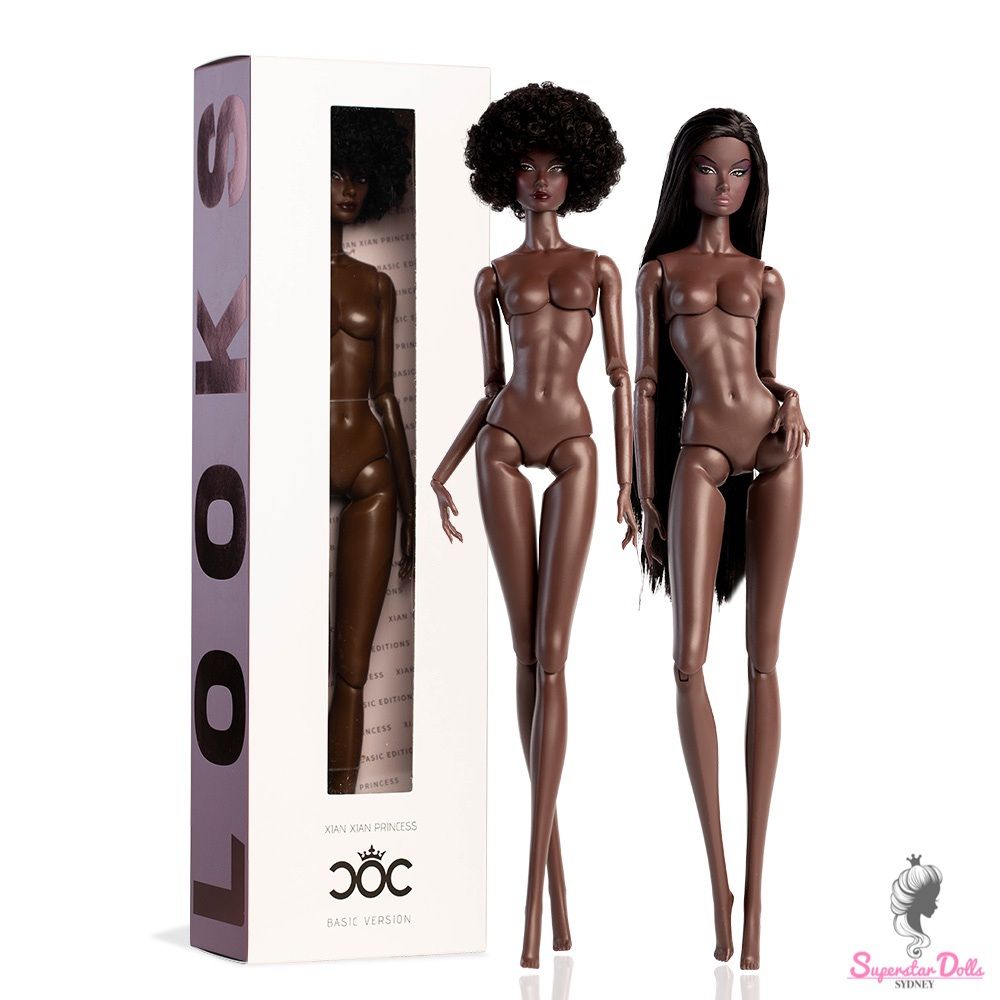 PRE-ORDER: 2 X Xian Xian "Supermodel Elara" FR45 &amp; 46 Nude Articulated Fashion Dolls
