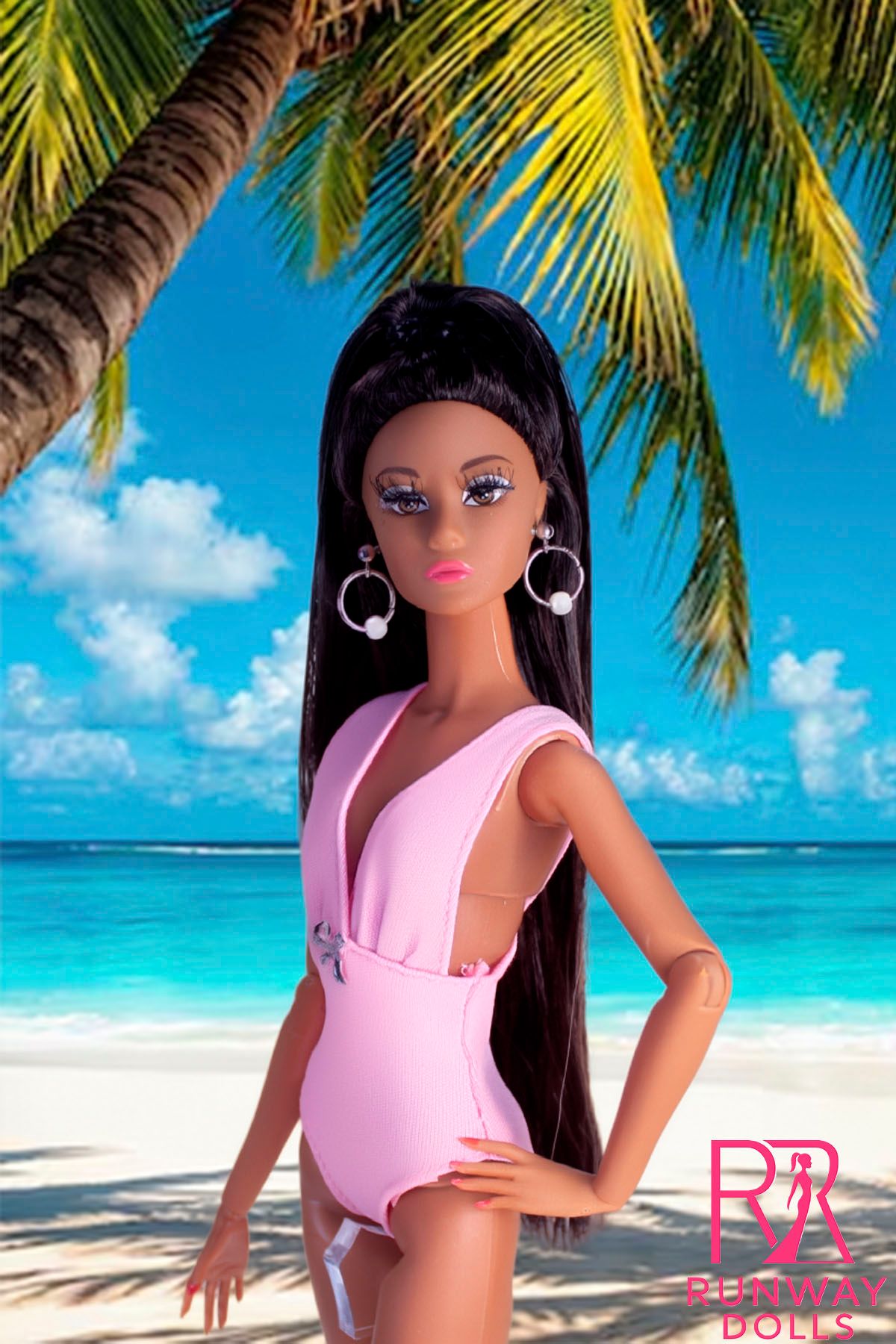 2026 Runway Dolls "West Coast-Beach Edition" Penelope 12.5" Dressed Fashion Doll img
