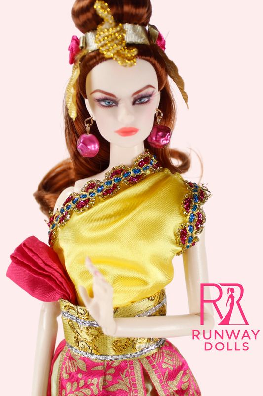 2026 Xian Xian Supermodel X Runway Dolls "Siam Serenity" Gala Dressed Fashion Doll LE2