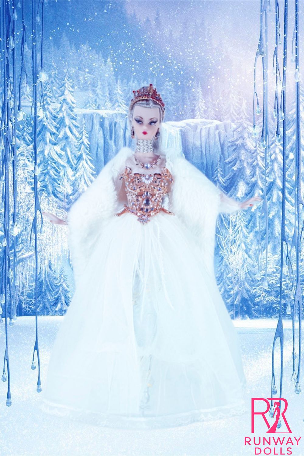2026 Runway Dolls: "The Snow Queen" Miss B.M Roberts 12.5" Custom Fashion Doll