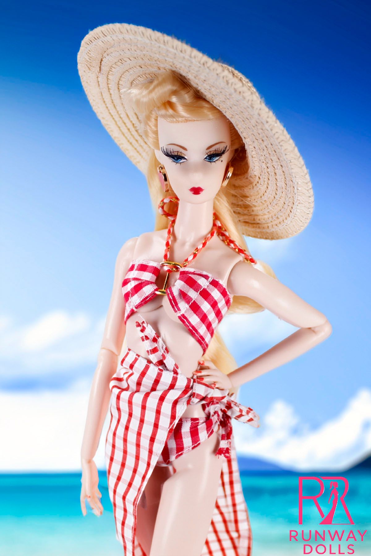 2026 Runway Dolls: "Strawberry Beach" Miss B.M Roberts 12.5" Custom Fashion Doll img
