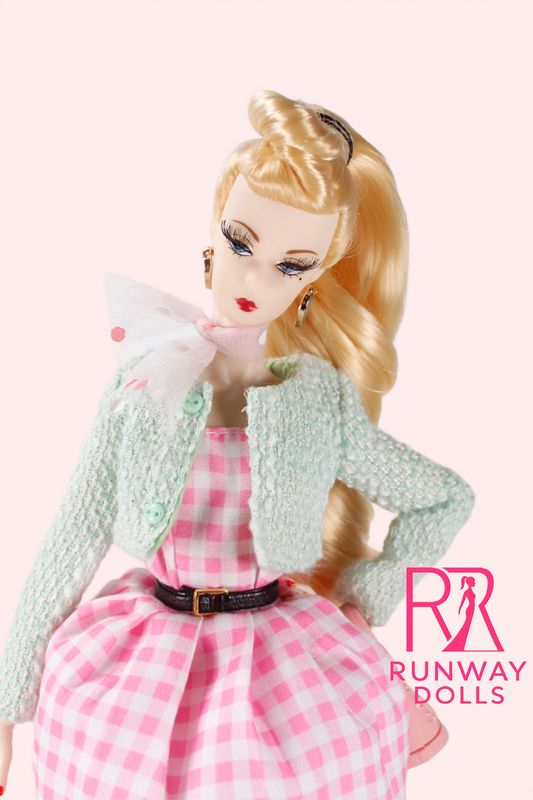 2026 Runway Dolls: "Strawberry Mint" Miss B.M Roberts 12.5" Custom Fashion Doll