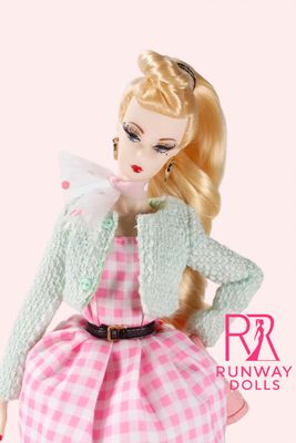 2026 Runway Dolls: "Strawberry Mint" Miss B.M Roberts 12.5" Custom Fashion Doll