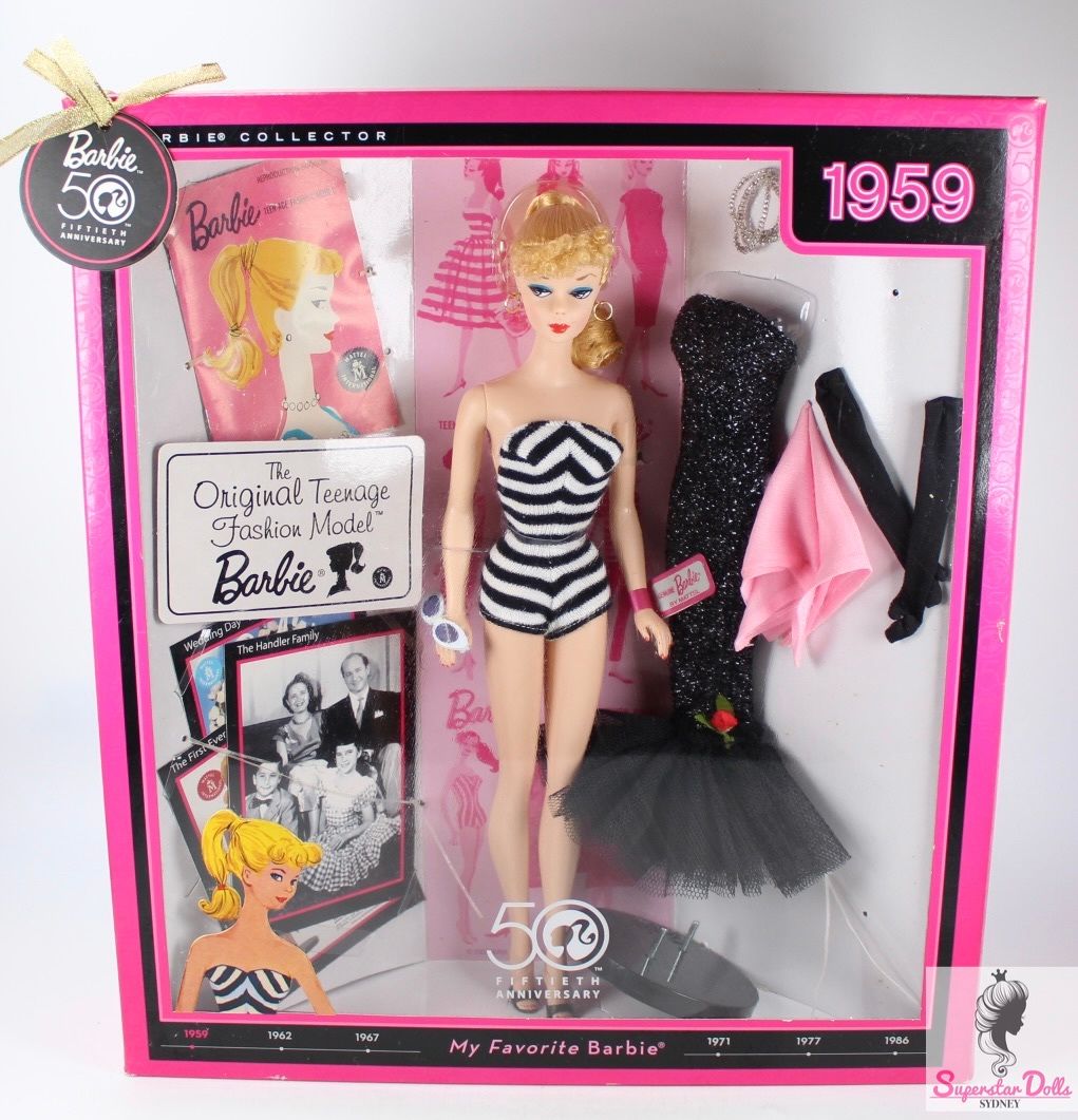 2008 My Favourite Barbie: "1959 The Original Teenage Fashion Model Barbe" Doll Gift Set