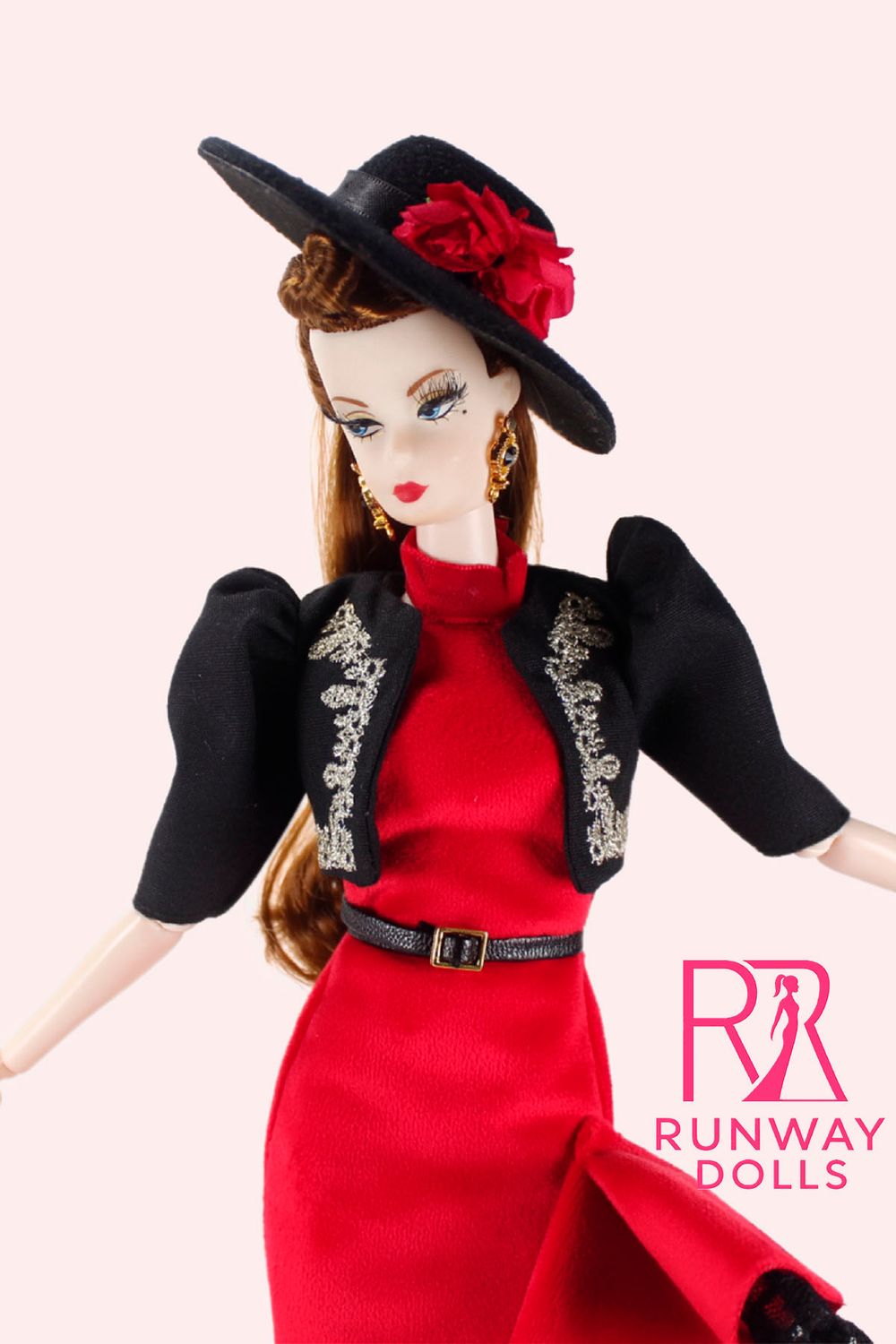 2026 Runway Dolls: "Spanish Dancer" Miss B.M Roberts 12.5" OOAK Fashion Doll
