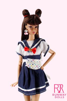 2026 Runway Dolls "Exchange Student" Miss B.M Roberts OOAK  Fashion Doll