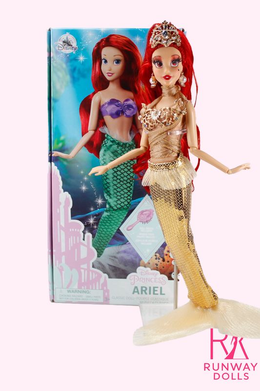 2026 Runway Dolls X Disney: "Treasure Chest" Ariel OOAK Mermaid Doll