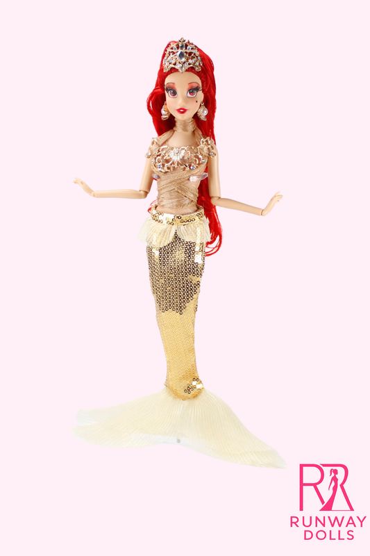 2026 Runway Dolls X Disney: "Treasure Chest" Ariel OOAK Mermaid Doll
