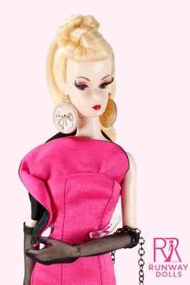 2026 Runway Dolls "Pink Champagne" Miss B.M Roberts 12.5" OOAK Fashion Doll