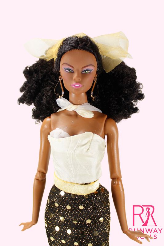 Runway Dolls X Xian Xian Supermodel "Global Glamour: South Africa" OOAK Fashion Doll