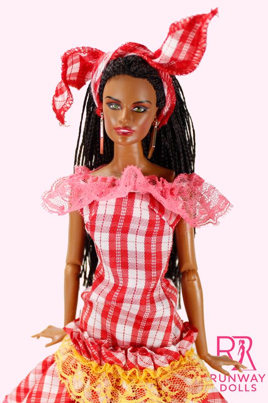 Runway Dolls X Xian Xian Supermodel "Global Glamour: Jamaica" OOAK Fashion Doll