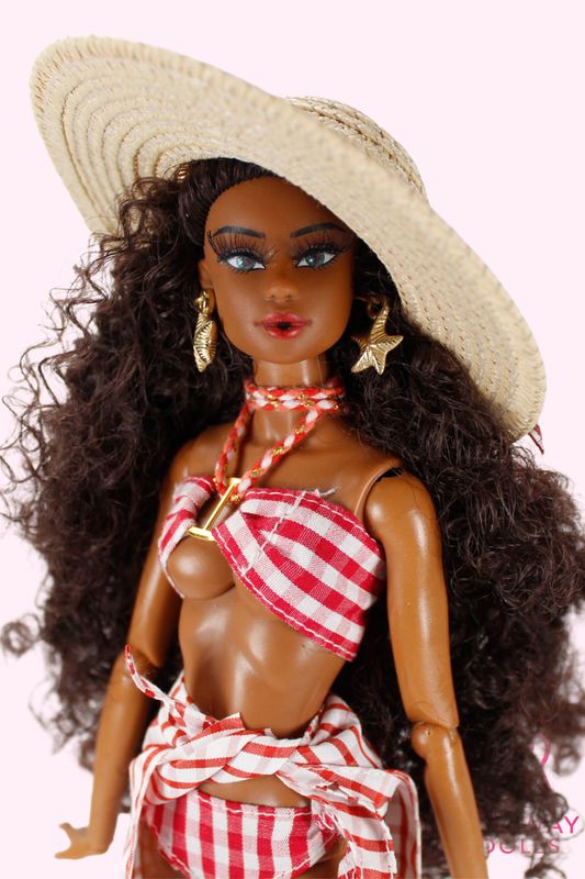 2026 Runway Dolls X Naturalistas "Beach Party" OOAK Fashion Doll