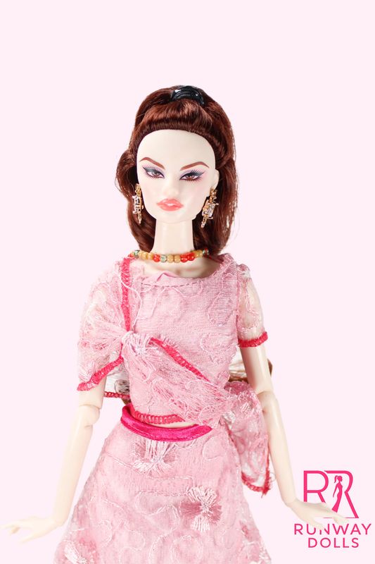 Runway Dolls X Xian Xian Supermodel "Global Glamour: Nepal" OOAK Fashion Doll