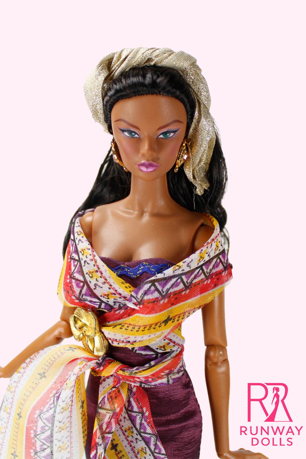 Runway Dolls X Xian Xian Supermodel "Global Glamour: Kenya" OOAK Fashion Doll