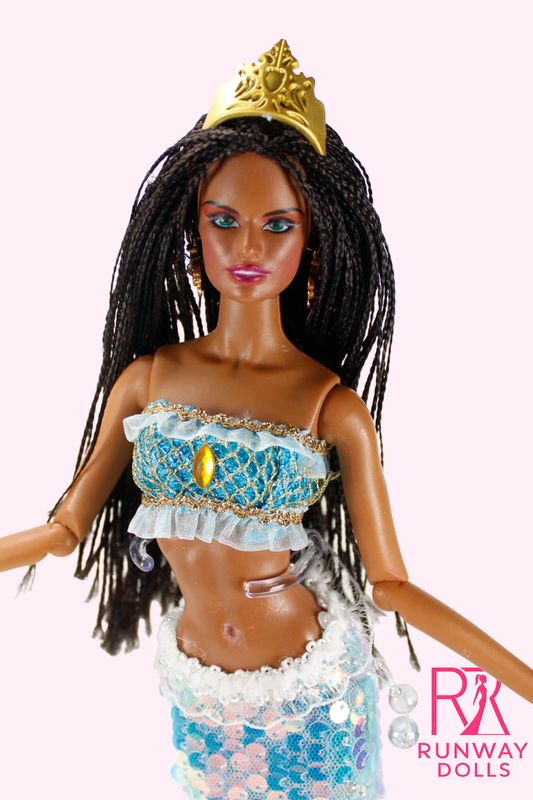 Runway Dolls X Xian Xian Supermodel "Mystical Mermaid" Miya OOAK  Fashion Doll