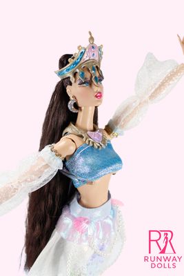 Runway Dolls X JHD "Aphrodite Mermaid" OOAK Fashion Doll